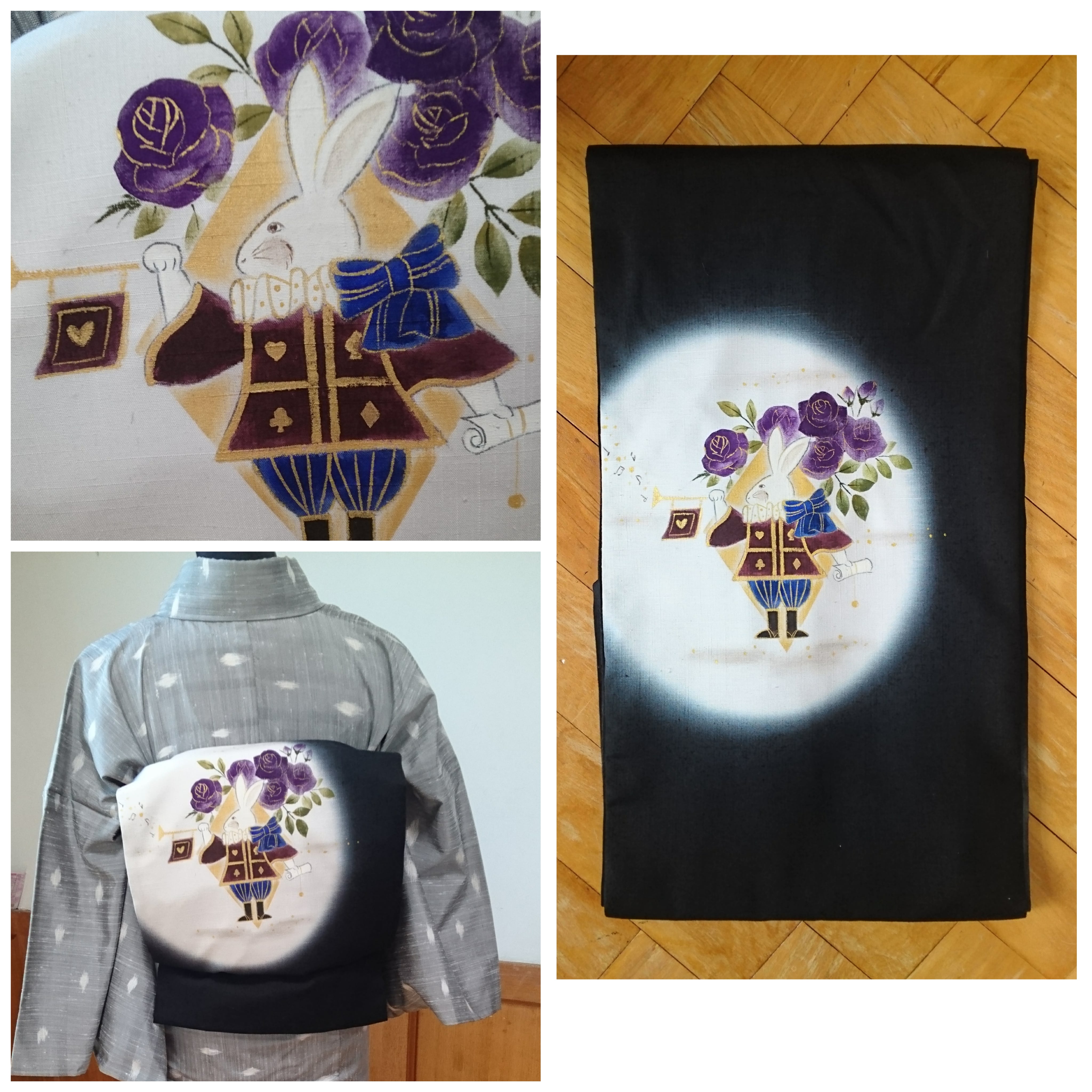 アリス好き必見!!手描き本仕立て名古屋帯 新品・未使用 | 京都 しず香