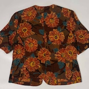 上下 Leilian レリアン Christian Fischbacher 花柄 フローラル 半袖 ジャケット スカート 15+/マルチ レディース レトロ