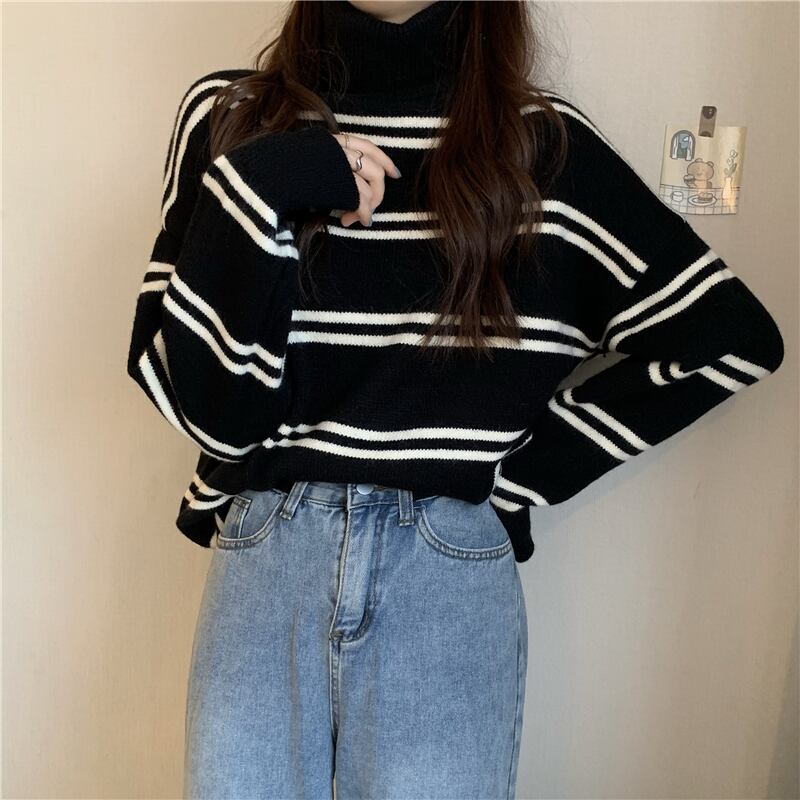 ニットトップス オータムウィンタールーズプルオーバー セーター レディース ロング 秋物 冬物 クレセントシティ23953435914