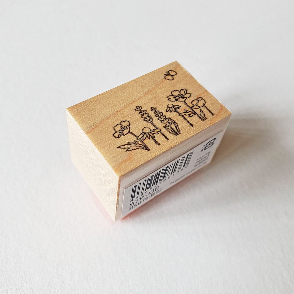 Hutte paper works スタンプ 春の花と蝶 STP-136 | 文具雑貨 RAIN