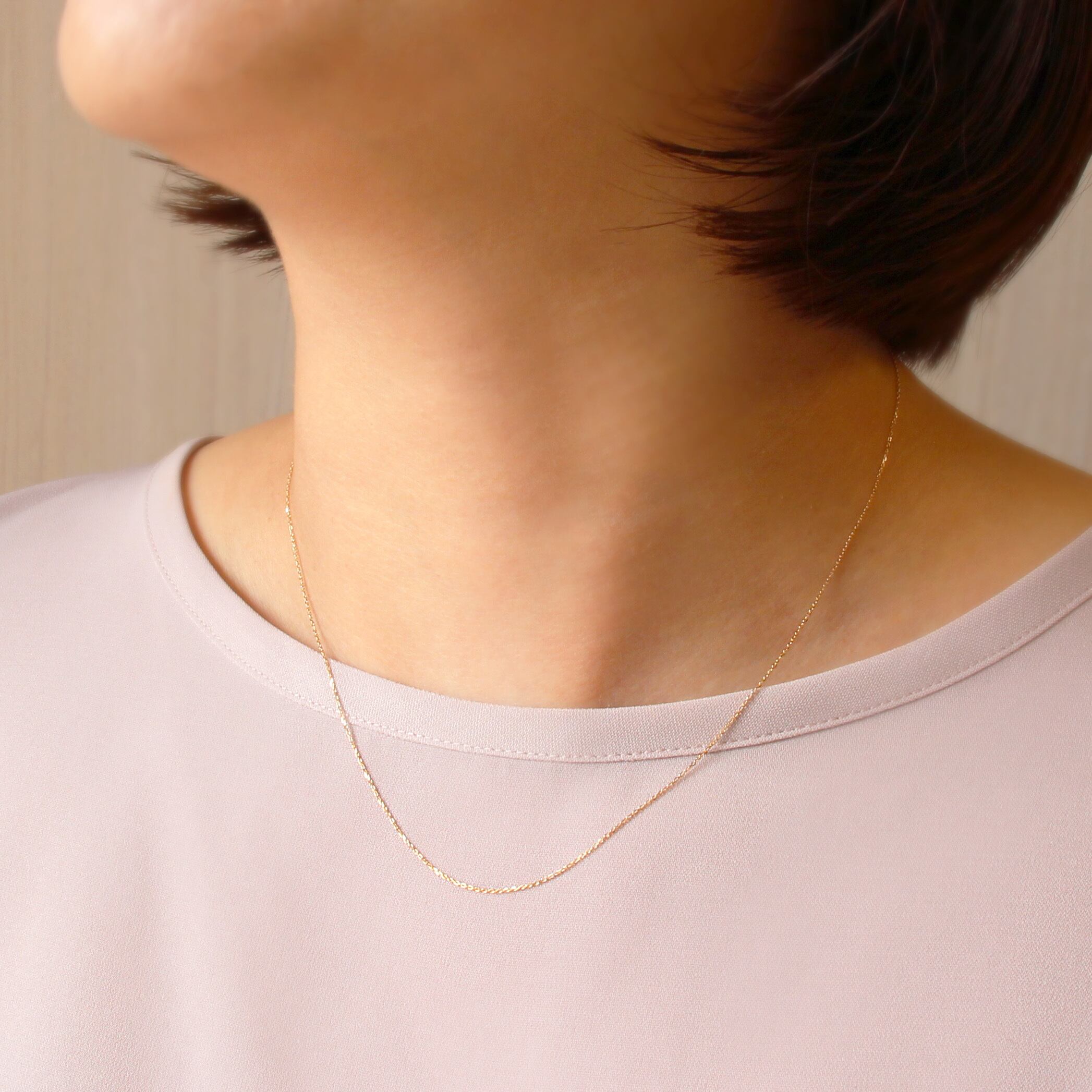 K18YG ベネチアン チェーン ネックレス（E90411) K18 チェーン  