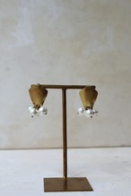 コットンパールのピアス/真鍮