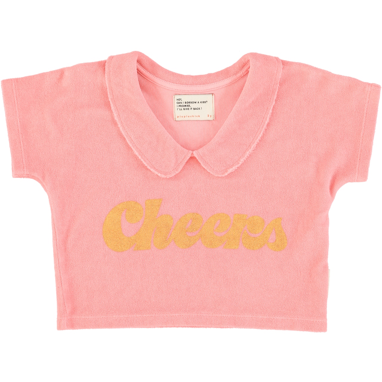 残り1点(4Y)piupiuchick / "cheers" printed T-shirt