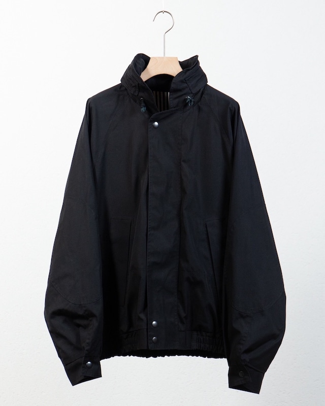 raglan fly-front jacket with hoodie