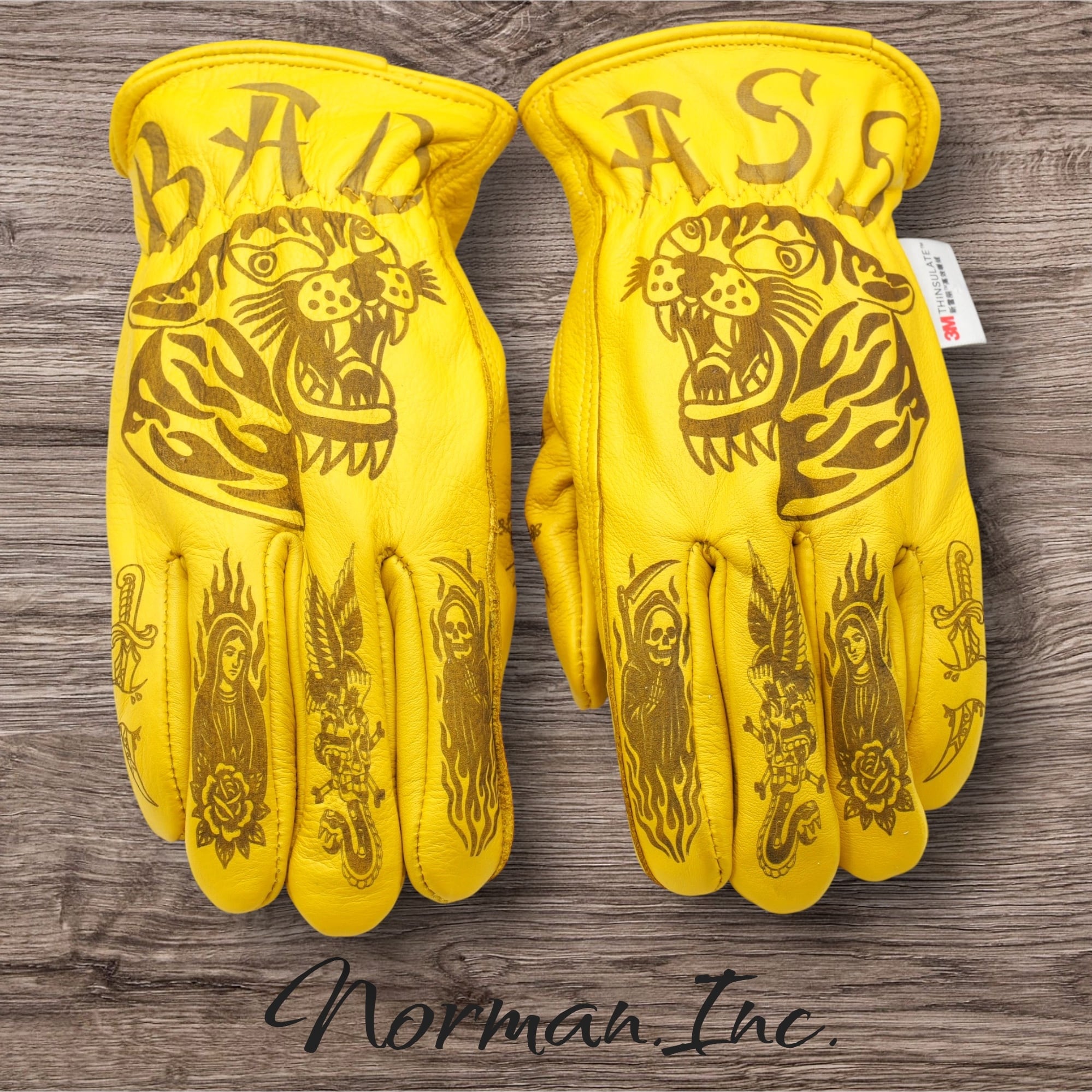 豚革 レザーグローブ ホワイト 白 アメリカン バイク ハーレー