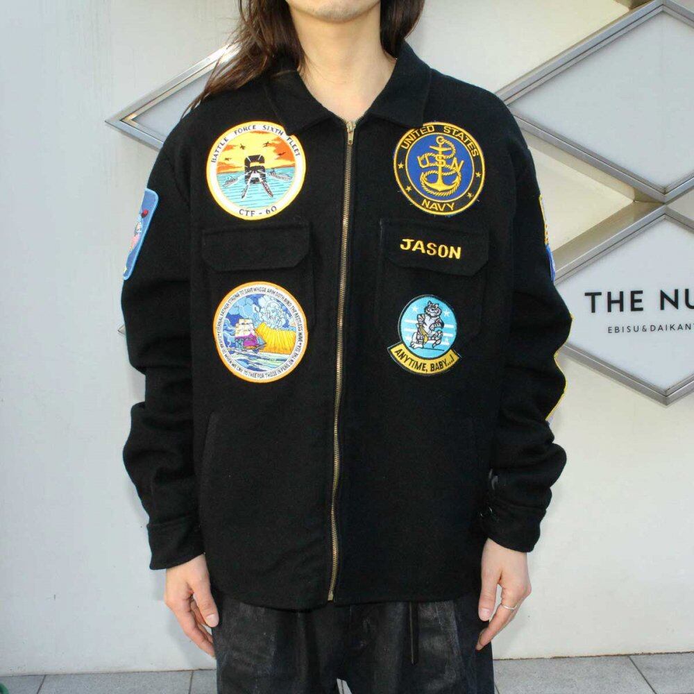 Vintage Souvenir Tour Jacket [US NAVY - USS 1992s-] POPEYE