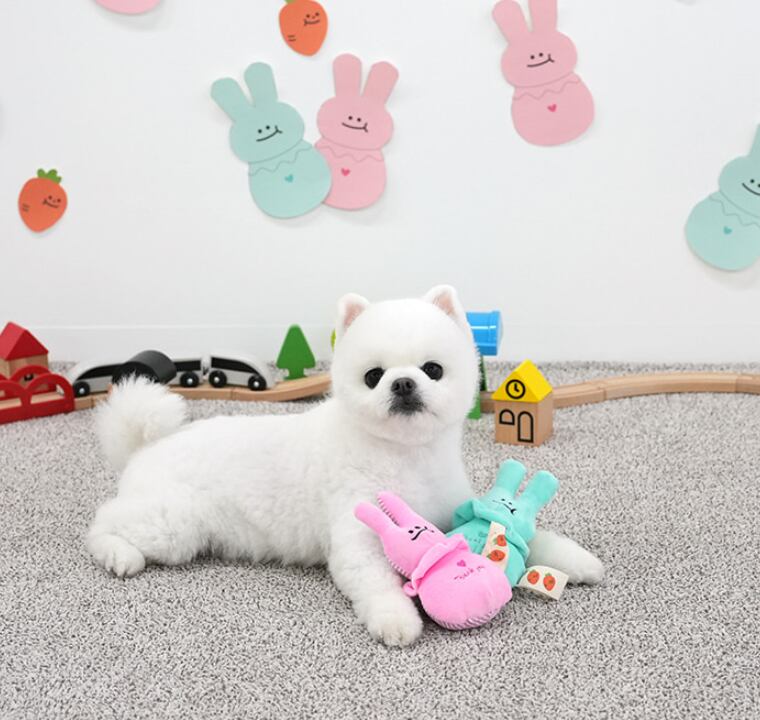 rabbit toy / ペット 犬 おもちゃ 噛む 音が鳴る 知育玩具 鳴き笛入り 可愛い わんちゃん おもちゃ ストレス解消 韓国 ペット用品 toy17