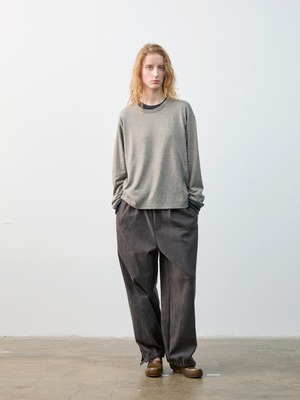 DECESOLO 26AW ウォッシャブル ウールブレンド ロングスリーブ Tシャツ