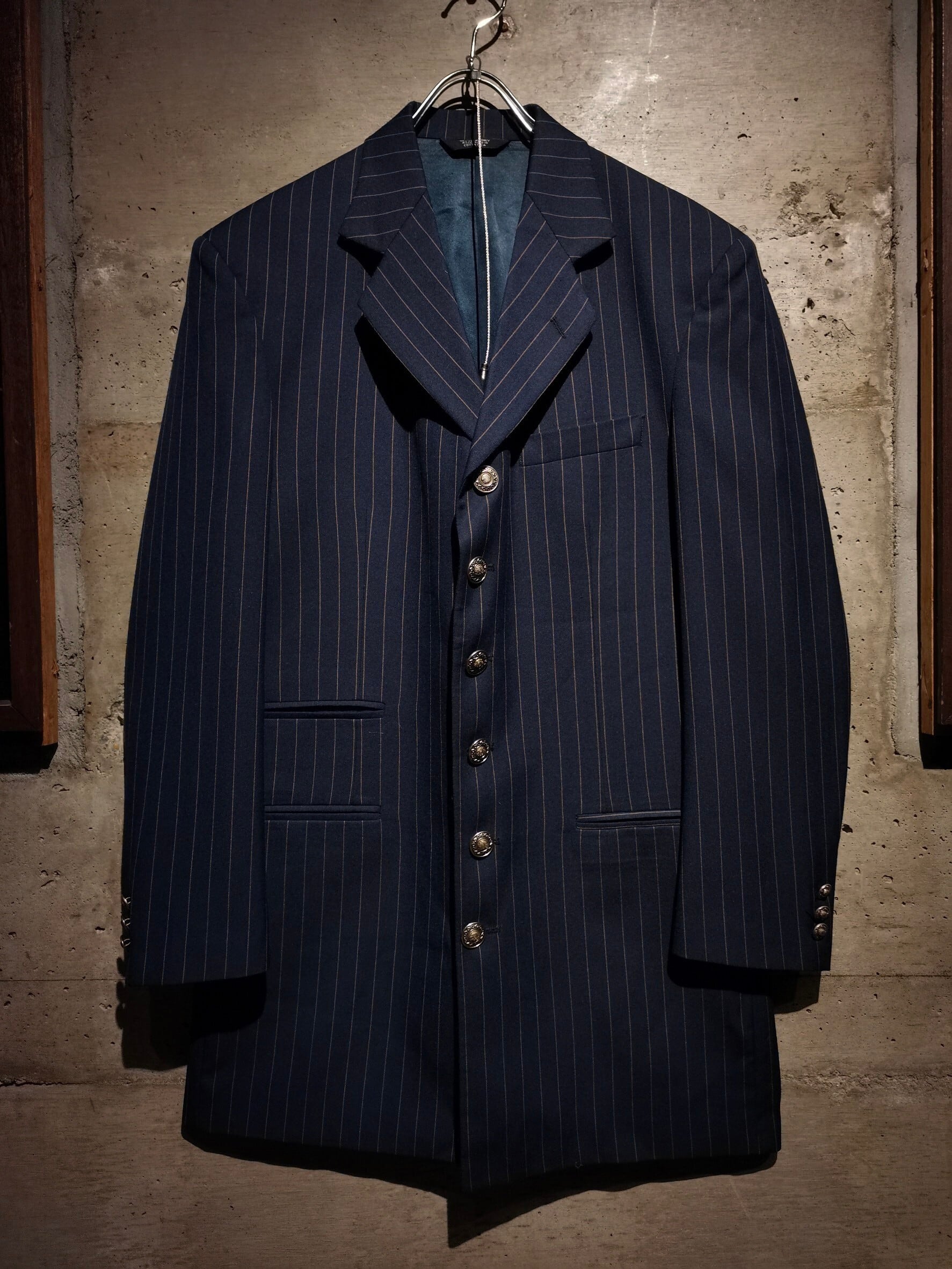 Caka】Navy×Brown Stripe Pattern Vintage Zoot Setup | Caka(カカ 