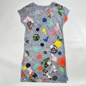 Paul Smith ポールスミス ポップ 総柄 マルチプリント 半袖 ワンピース M/グレー系 レディース