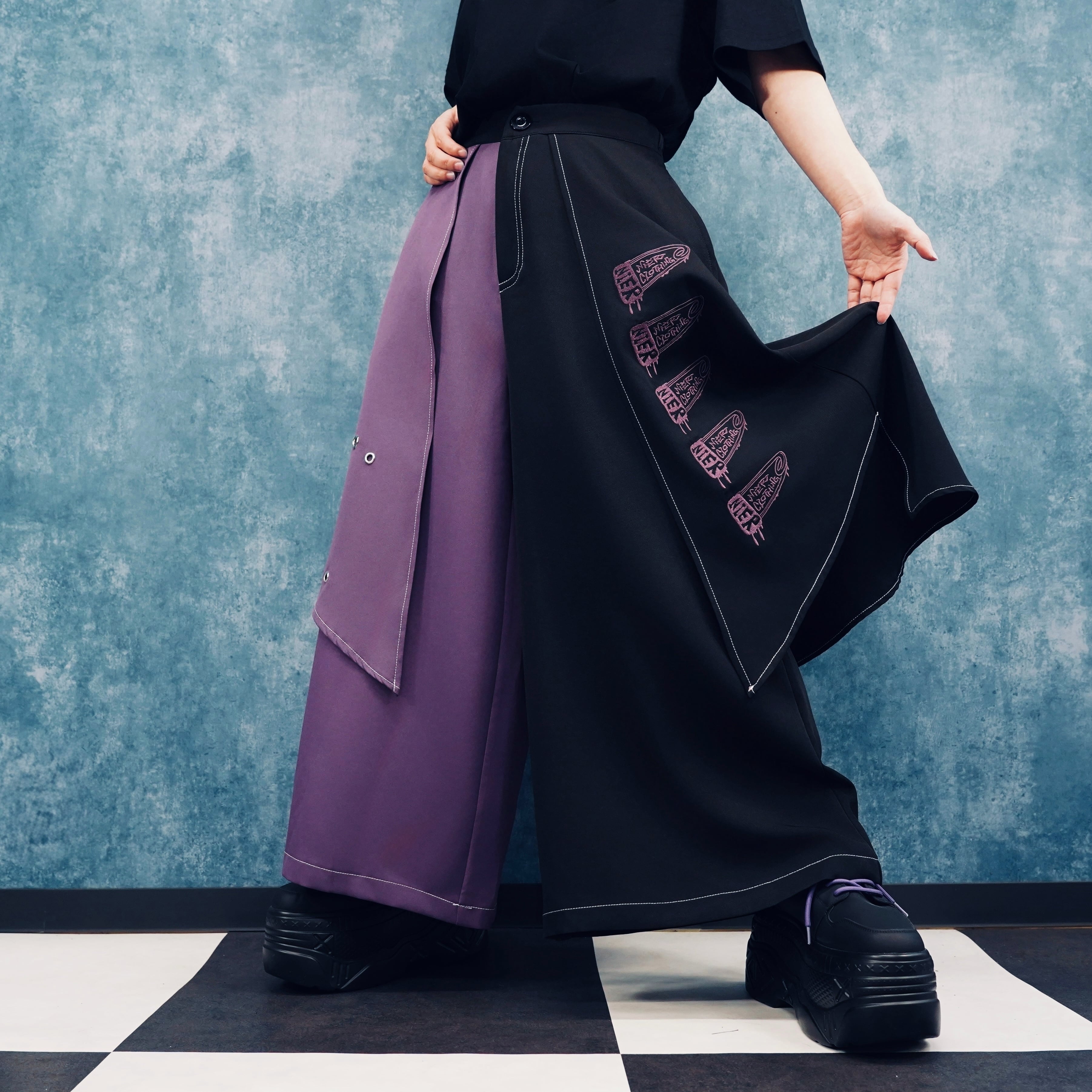 【中古】 長征（下巻） MEN'Sフラップ付きTWO-TONE WIDE PANTS【PURPLE CLIP】 | NIER CLOTHING