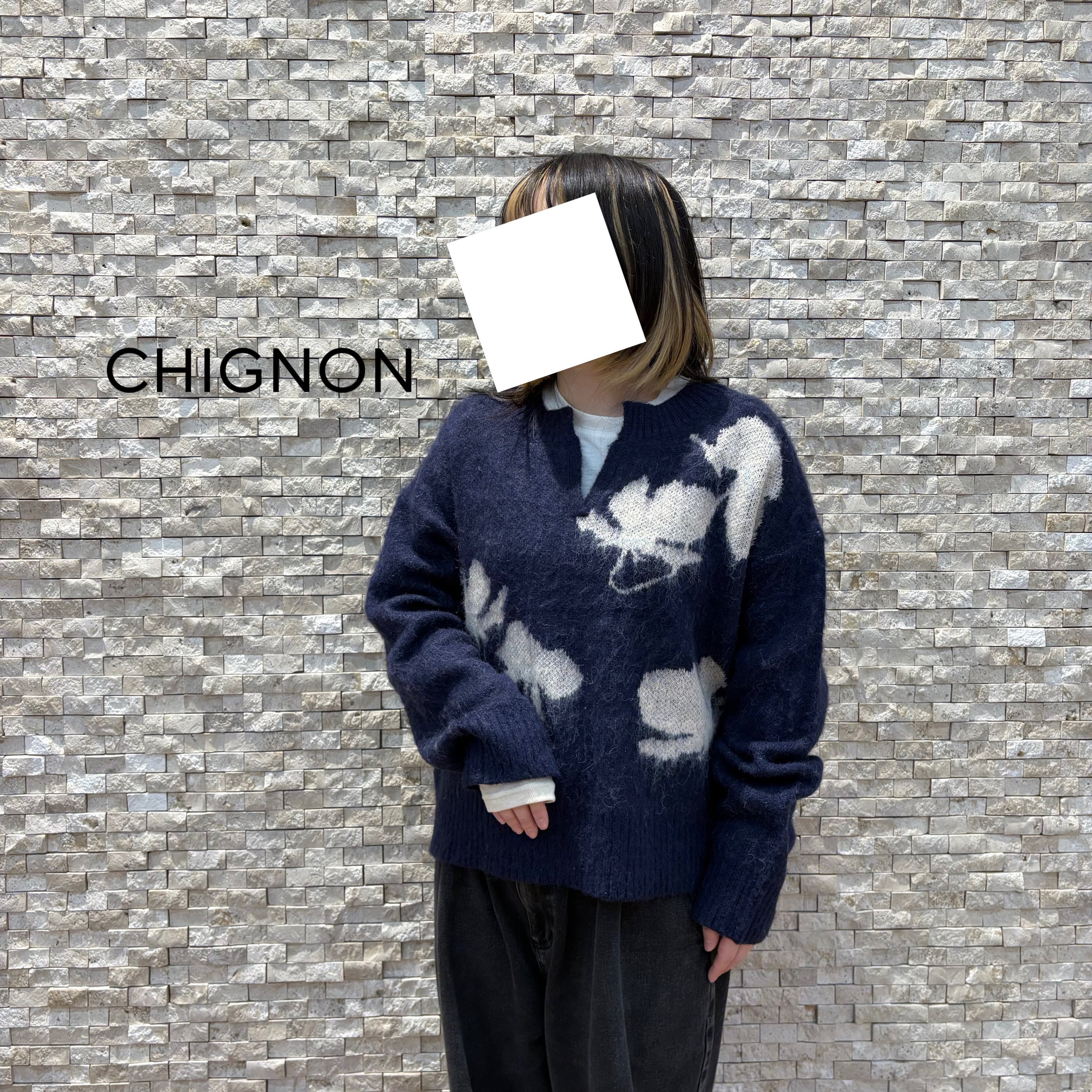 【CHIGNON】フラワープルオーバーニット(9455-306DP)