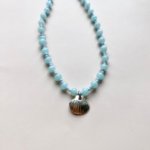 vintage beadsのネックレス  sea foam （vb09）