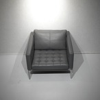 Cassina カッシーナ VOLAGE ヴォラージュ 1人掛け ソファ 1Pソファ パーソナルチェア 本革 レザー グレー モダン ホテルライク ラグジュアリー