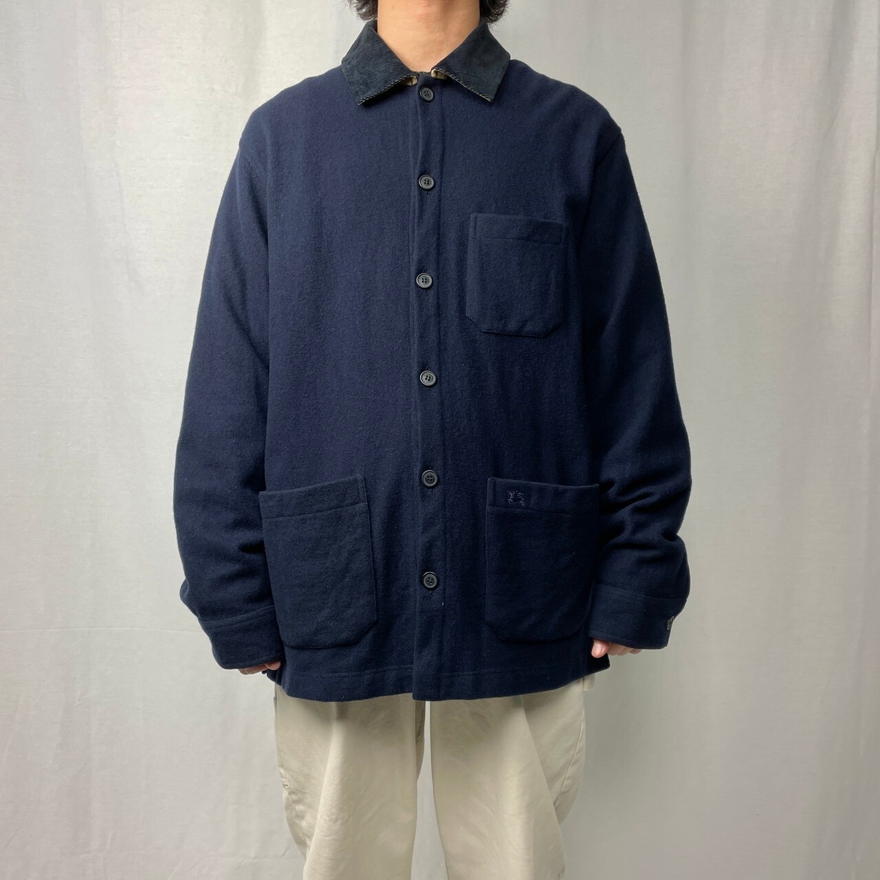 Burberry London バーバリー ウールジャケット カバーオール メンズL 