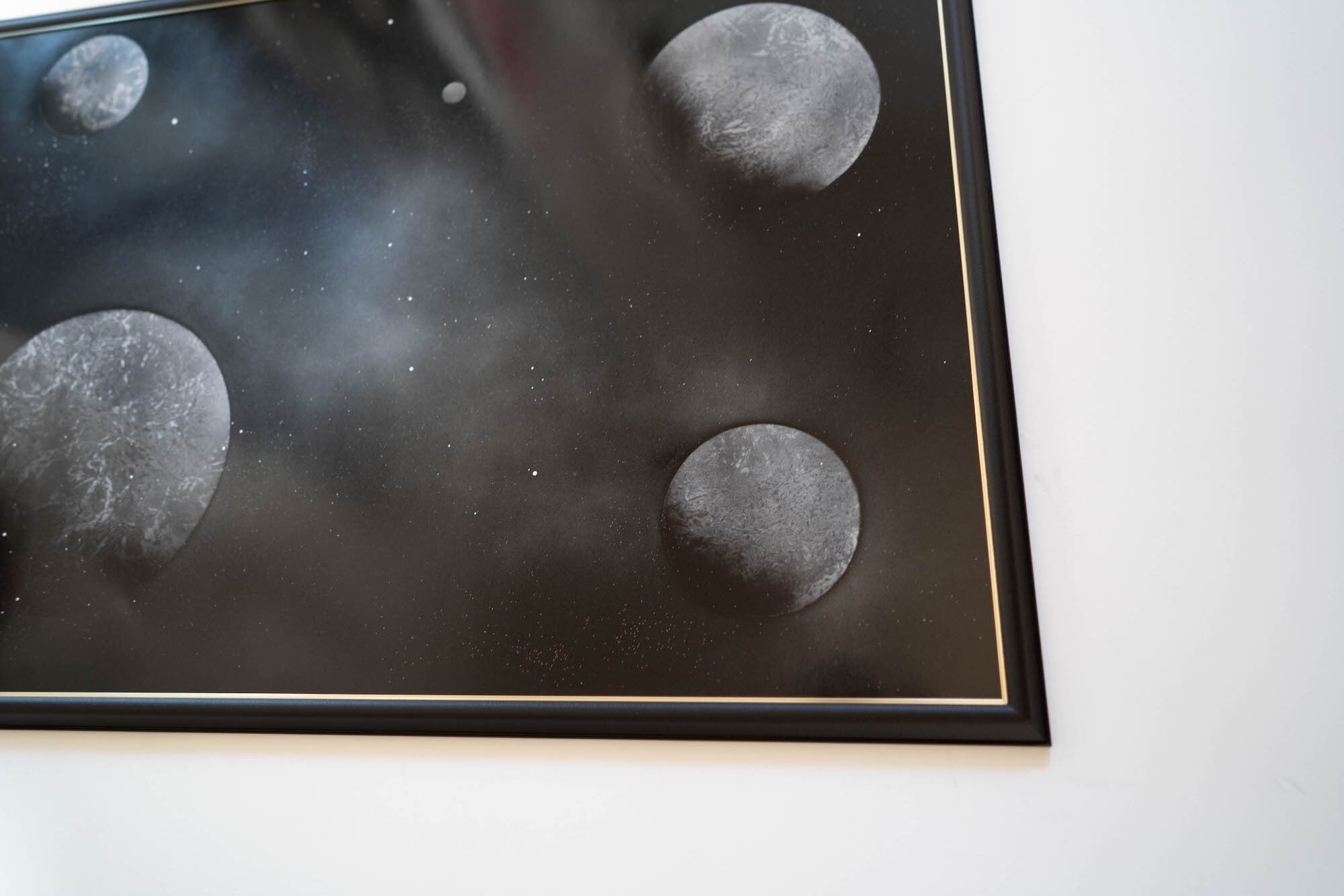 universe monochrome / 宇宙をテーマにしたスプレーアート作品 原画