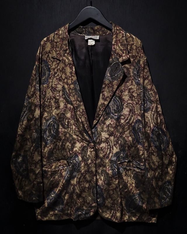 【WEAPON VINTAGE】European × Paisley Pattern Vintage Loose Tailored Jacket