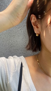 ジルコンスタッドハートピアス