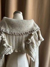 natural color big collar remake knit-4450-12