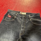 Dickies ブラックデニムジョーツ　ヒップ刺繍　ディッキーズ　膝下ショーツ