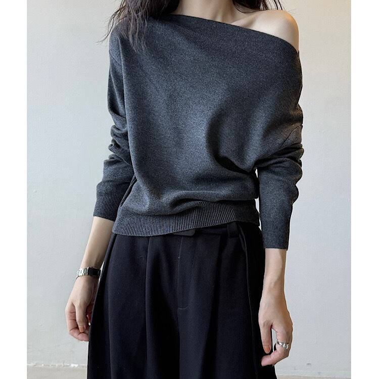 ワンショルダー ドルマンスリーブ風 ◆3col YH9903