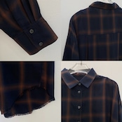 【受注予約:8月末入荷予定】オンブレチェックロングSH/ネイビー