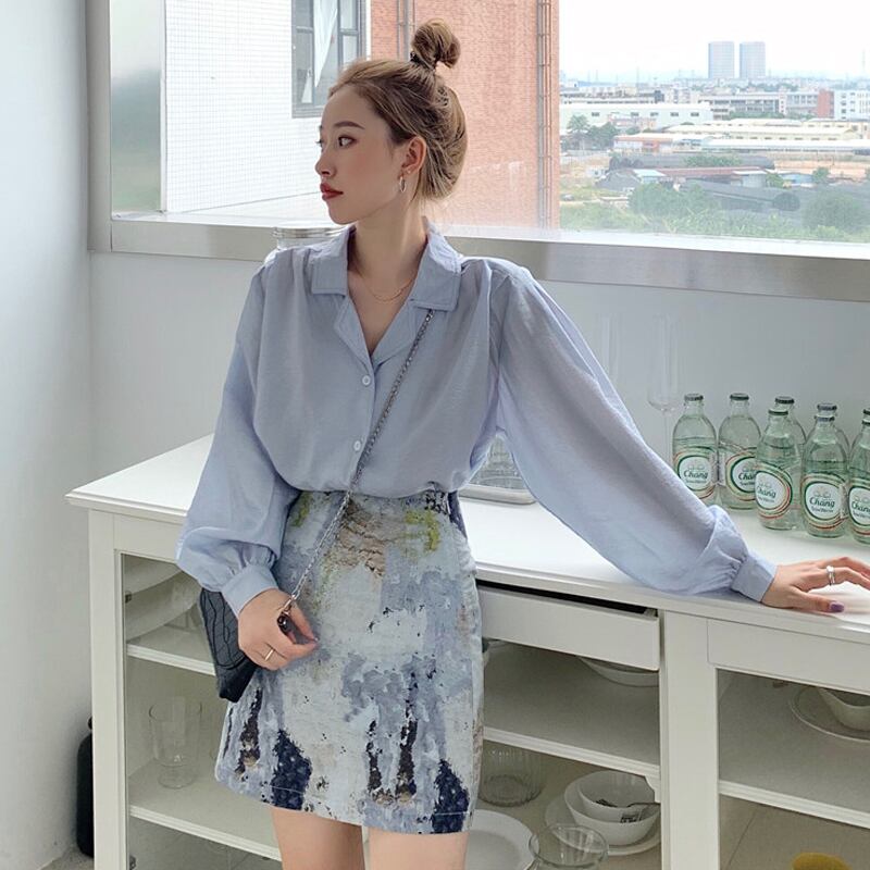 シャツ レディーススプリングスタイル 春物 試着室48780228198