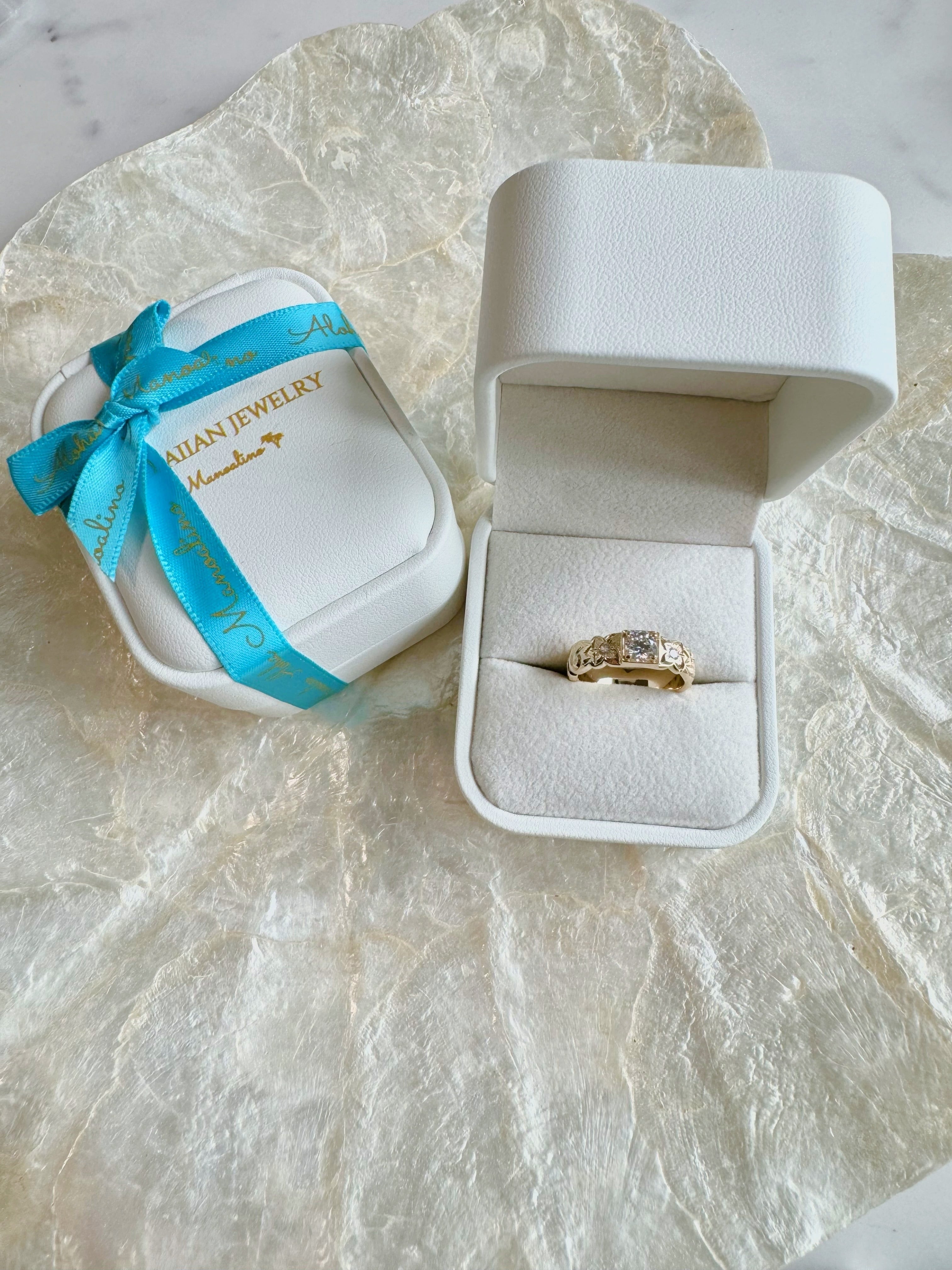 手彫り】5mm AAAAA rank zirconia ring Hawaiian jewelry(5mmAAAAA