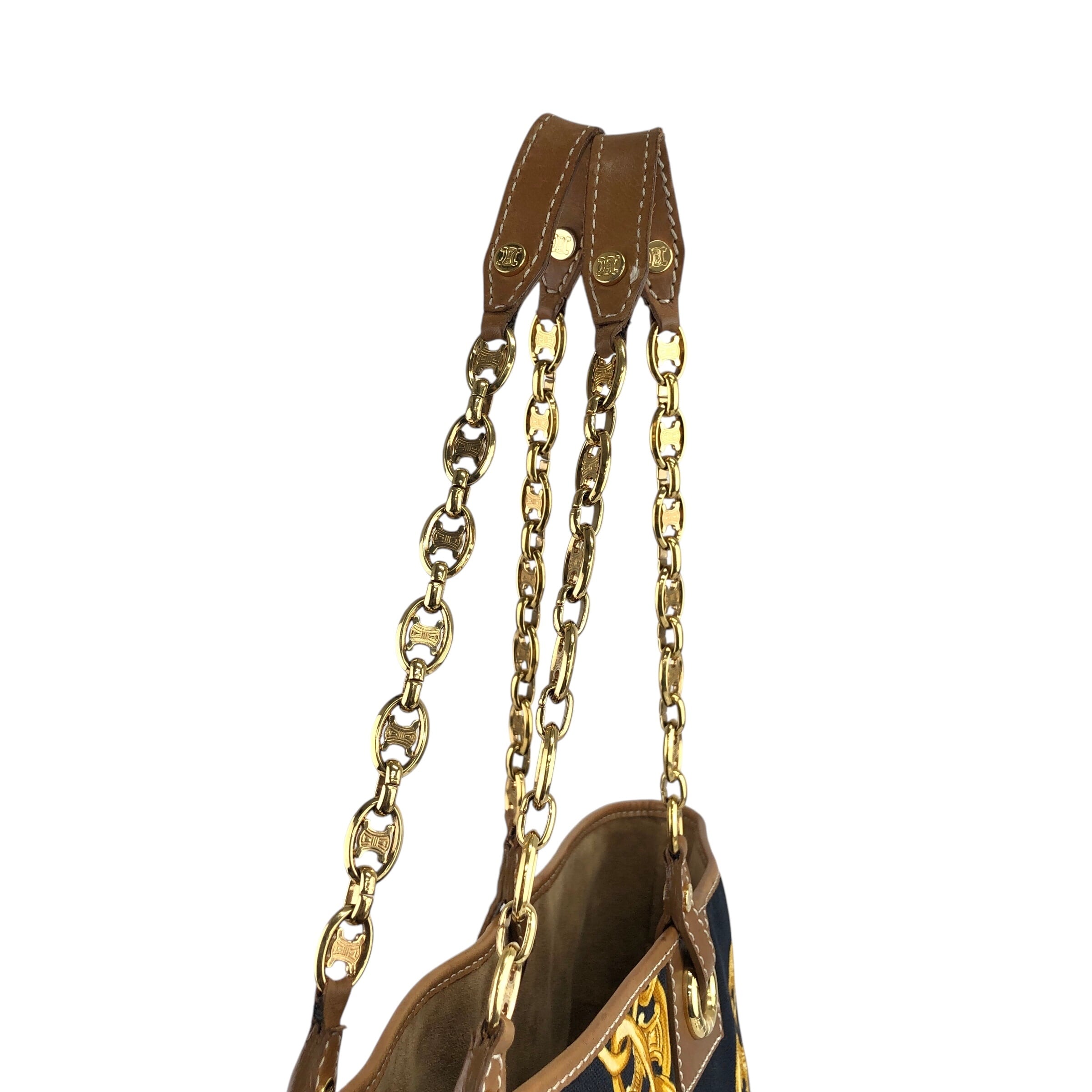 CELINE セリーヌ トートバッグ ブラック ブラゾン キャンバス レザー