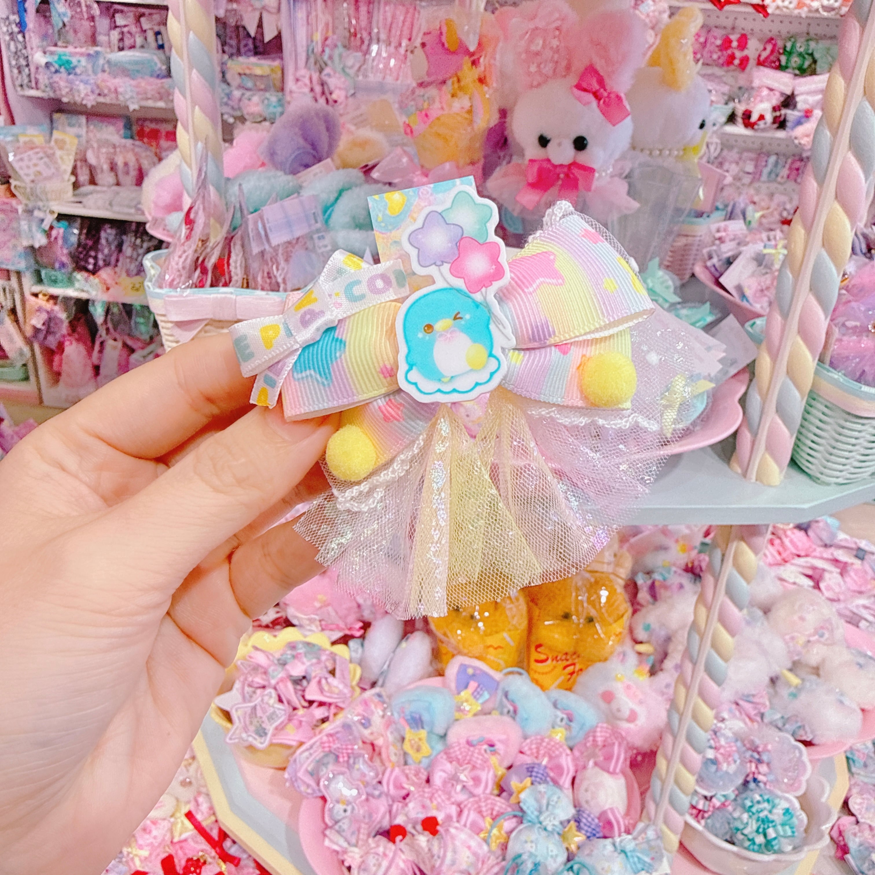 【P6】9-18リボンヘアクリップ