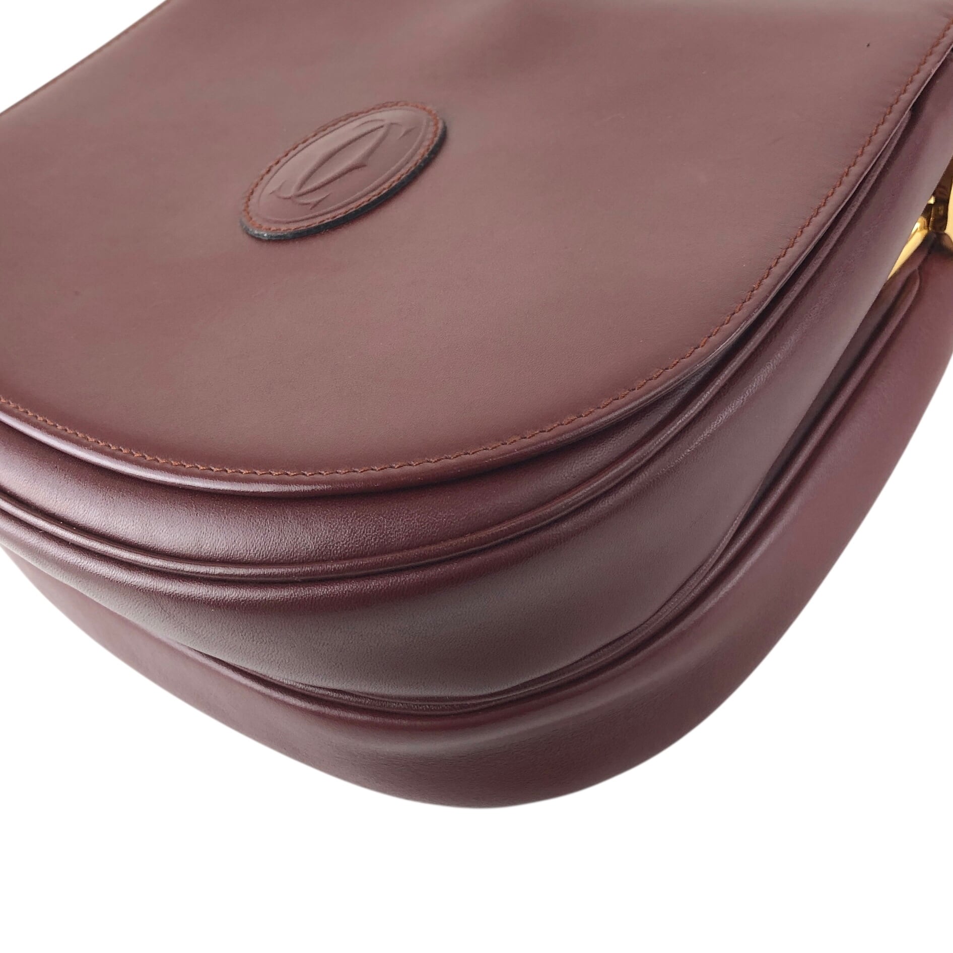 ✨Cartier✨カルティエ✨ボルドー✨レザー✨マストライン✨ヴィンテージ✨ Cartier カルティエ マストライン ショルダーバッグ ボルドー レザー