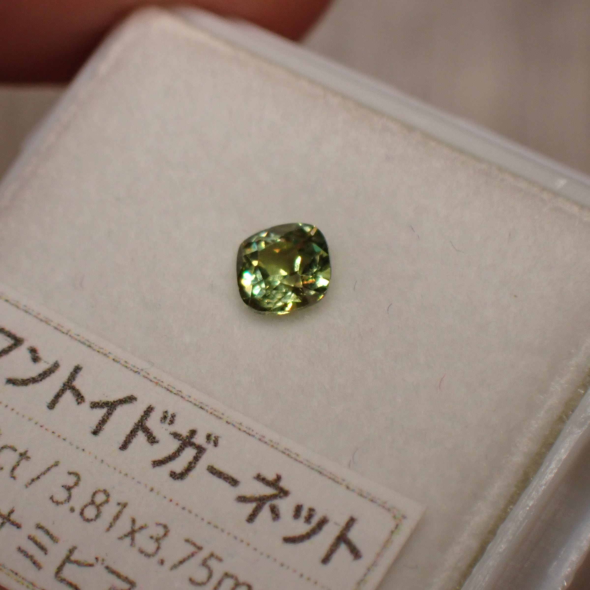 2729 デマントイド 0.42ct 優しい緑 強いテリ 宝石 ルース ナミビア 