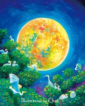 原画「みんなでおつきみ」2025年制作