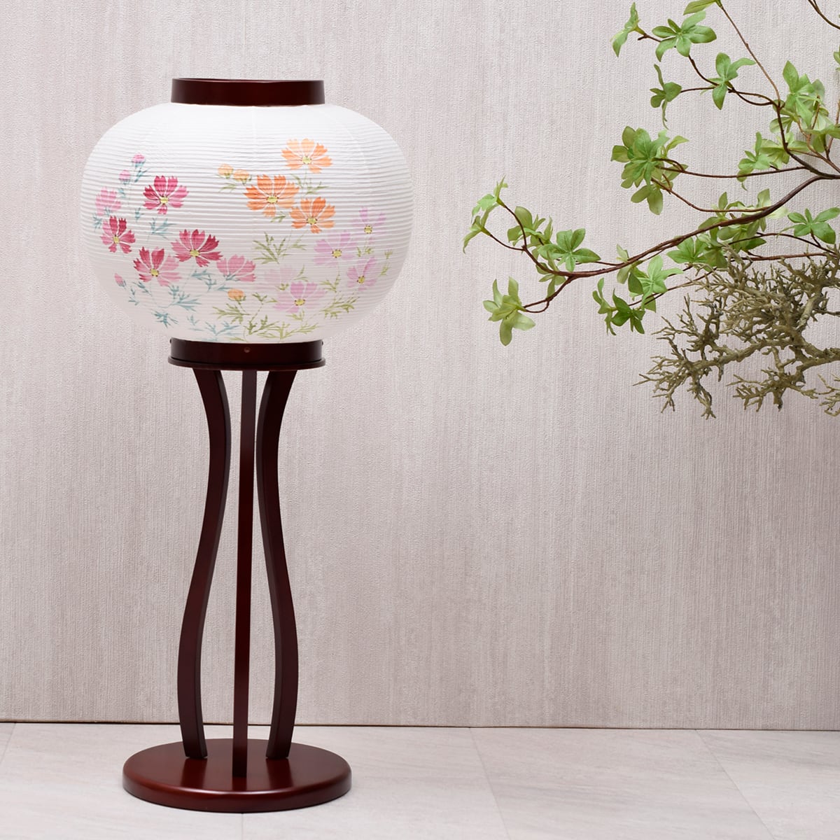 華 10号 コスモス 盆提灯 モダン おしゃれ コンパクト 岐阜提灯 Suzutame Onlineshop Vogue