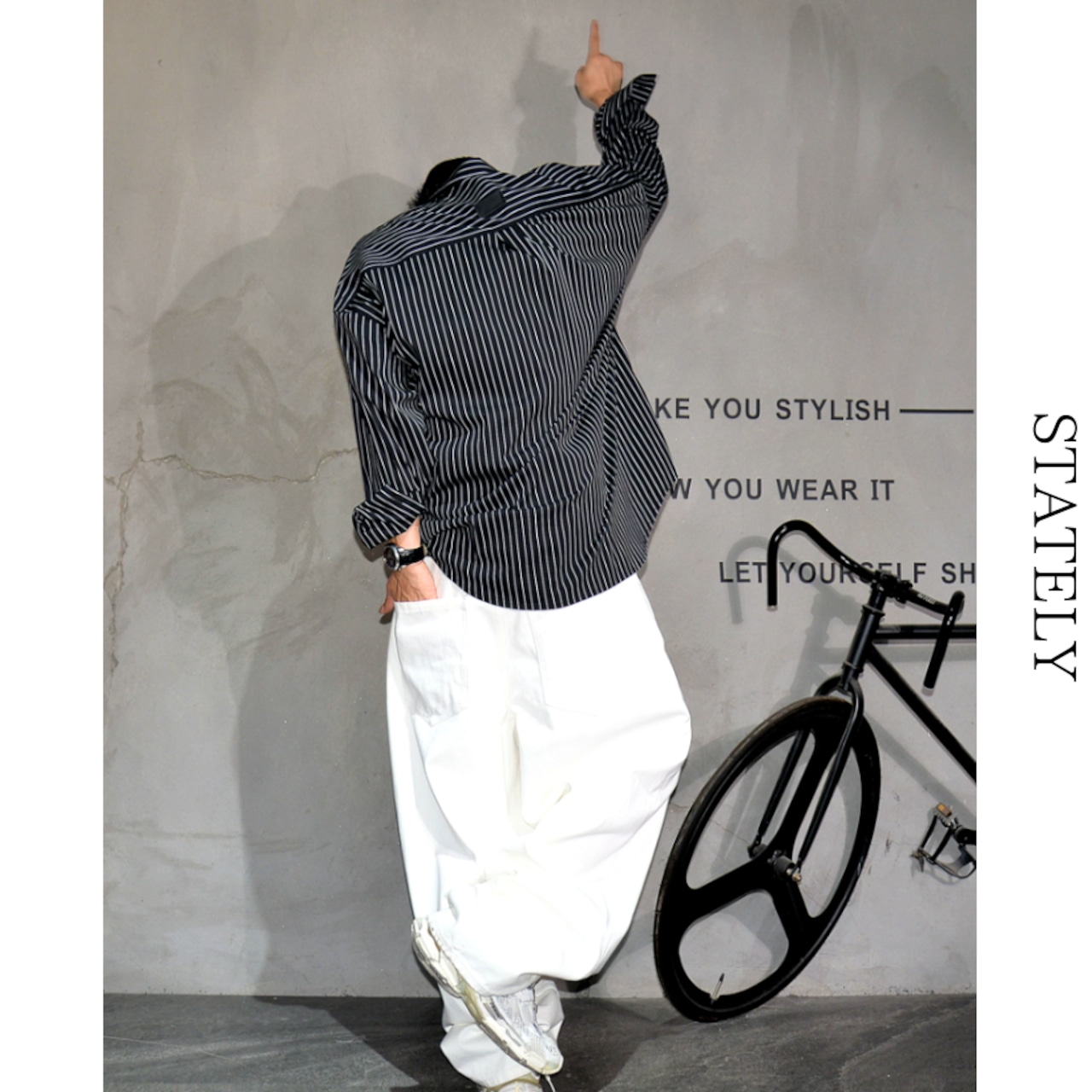 Pinstripe Flow シャツ/2color_T230・画像7