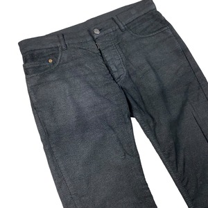 MAISON MARTIN MARGIELA black coating skinny pants