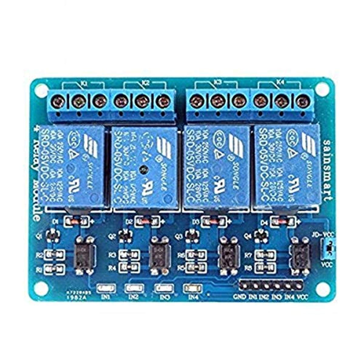 【在庫セール】サインスマート（SainSmart） 5V リレーモジュール for Arduino DSP AVR PIC (4チャンネル ...