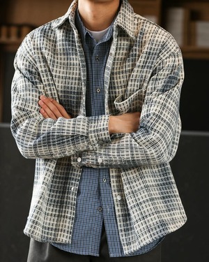 Retro Plaid Shirt Jacket  K0361