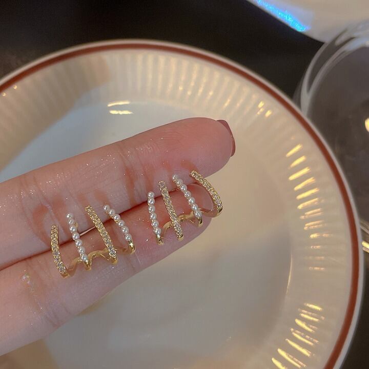 四連デザインリングピアス 200233 | coto.meki