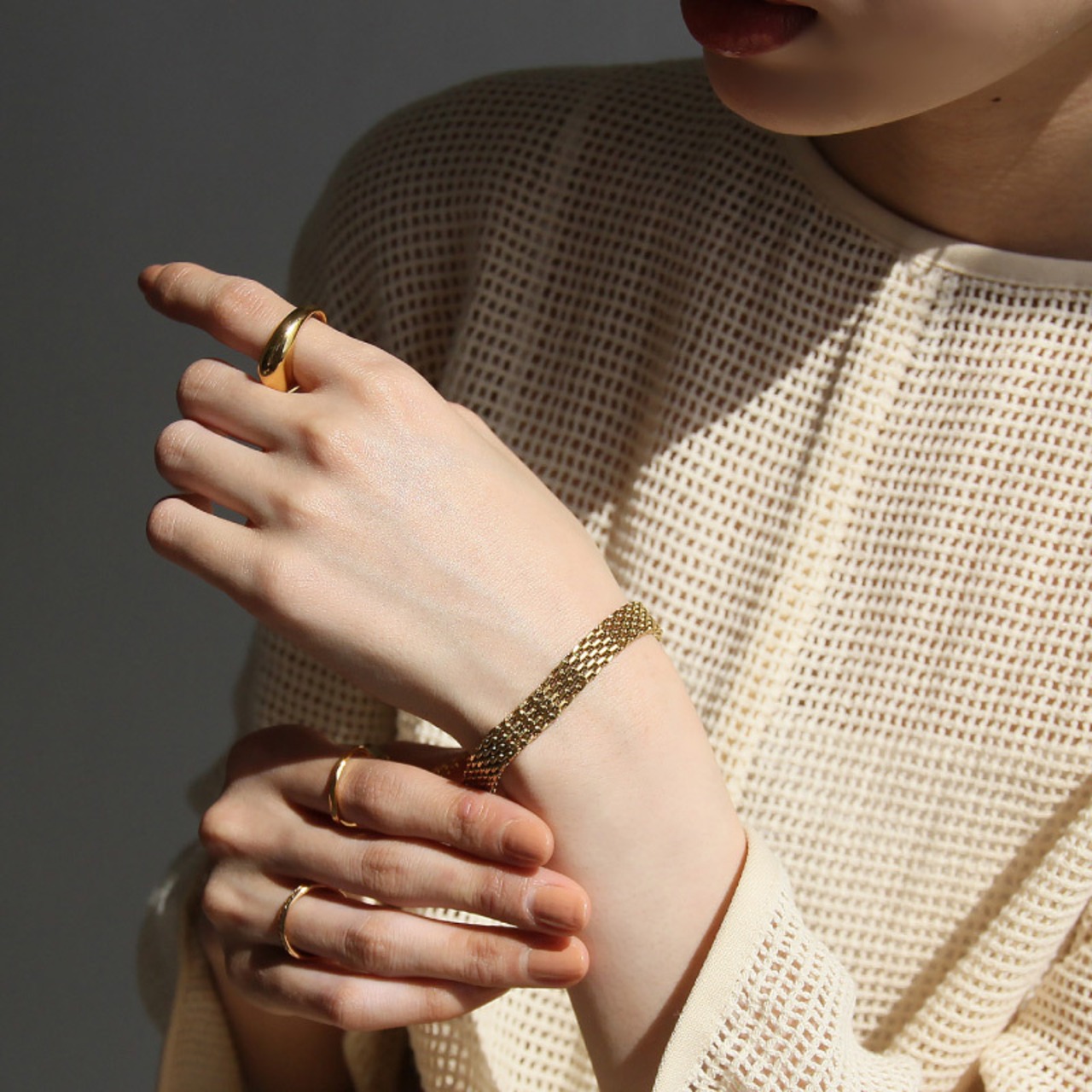 【ネコポス便】ブレスレット ゴールドチェーンブレスレット 1794