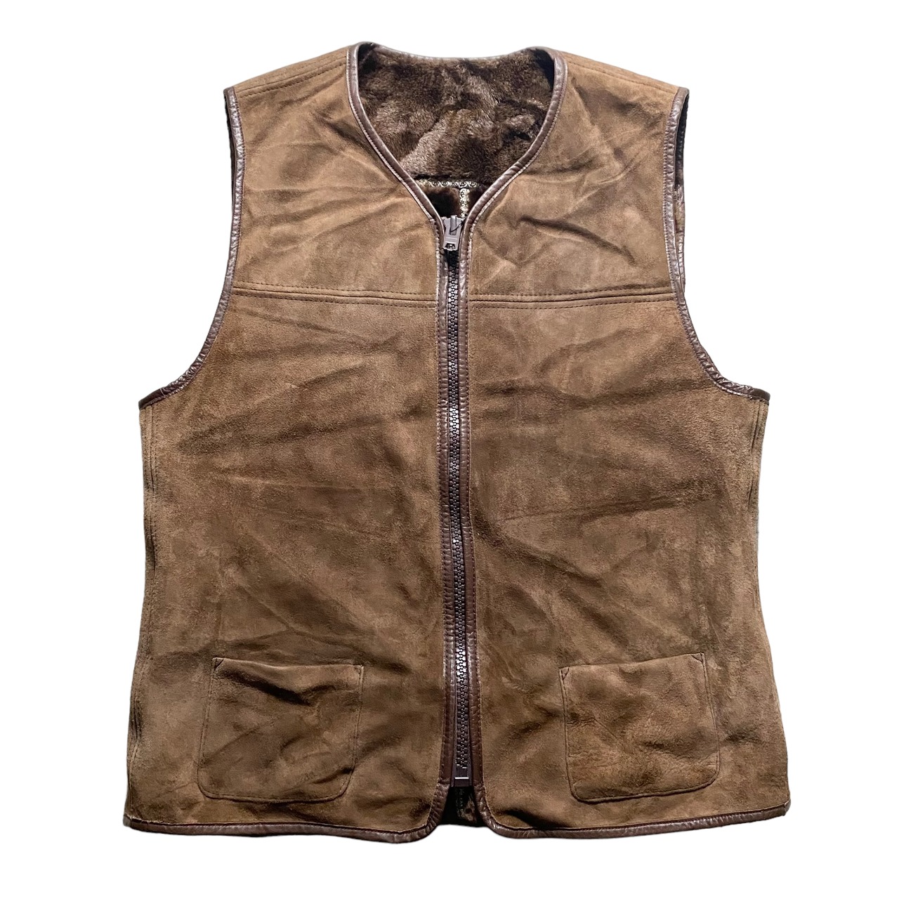 vintage mouton vest