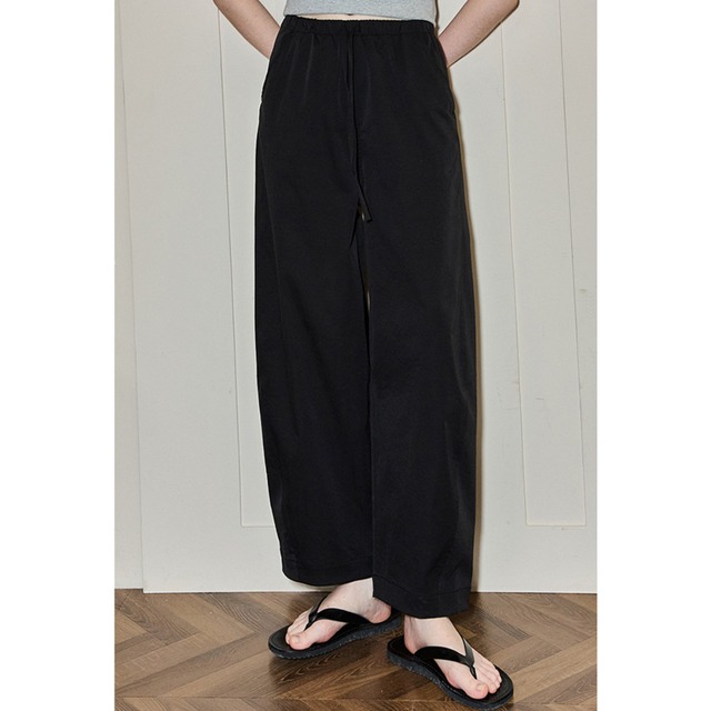 drawstring wide pants