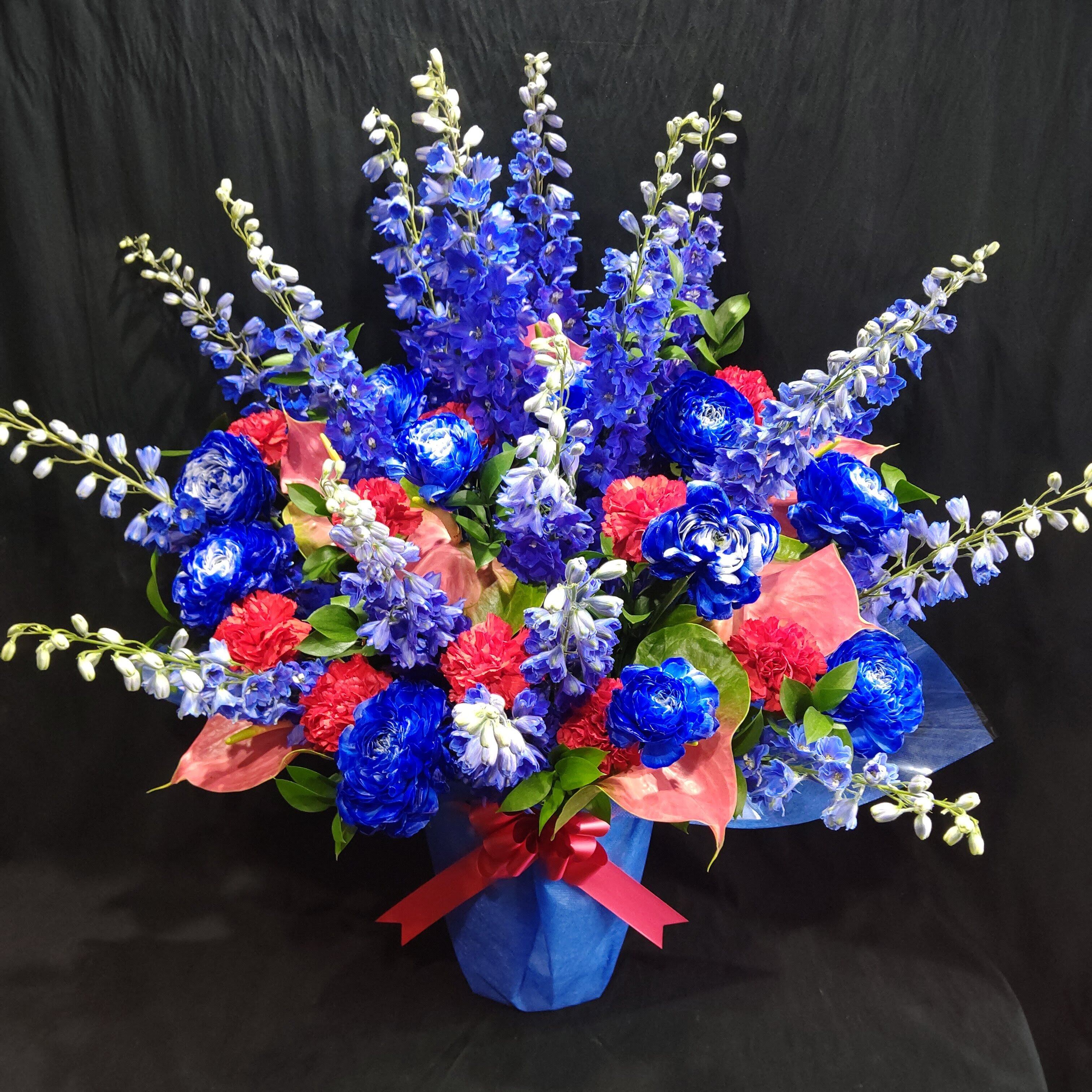 父の日用 青アレンジメント 大