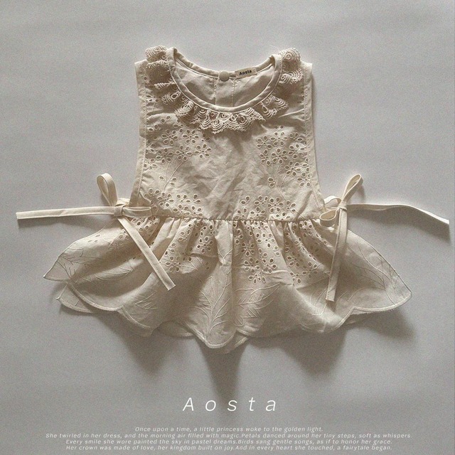 «sold out»«Aosta» レースコットンブラウス