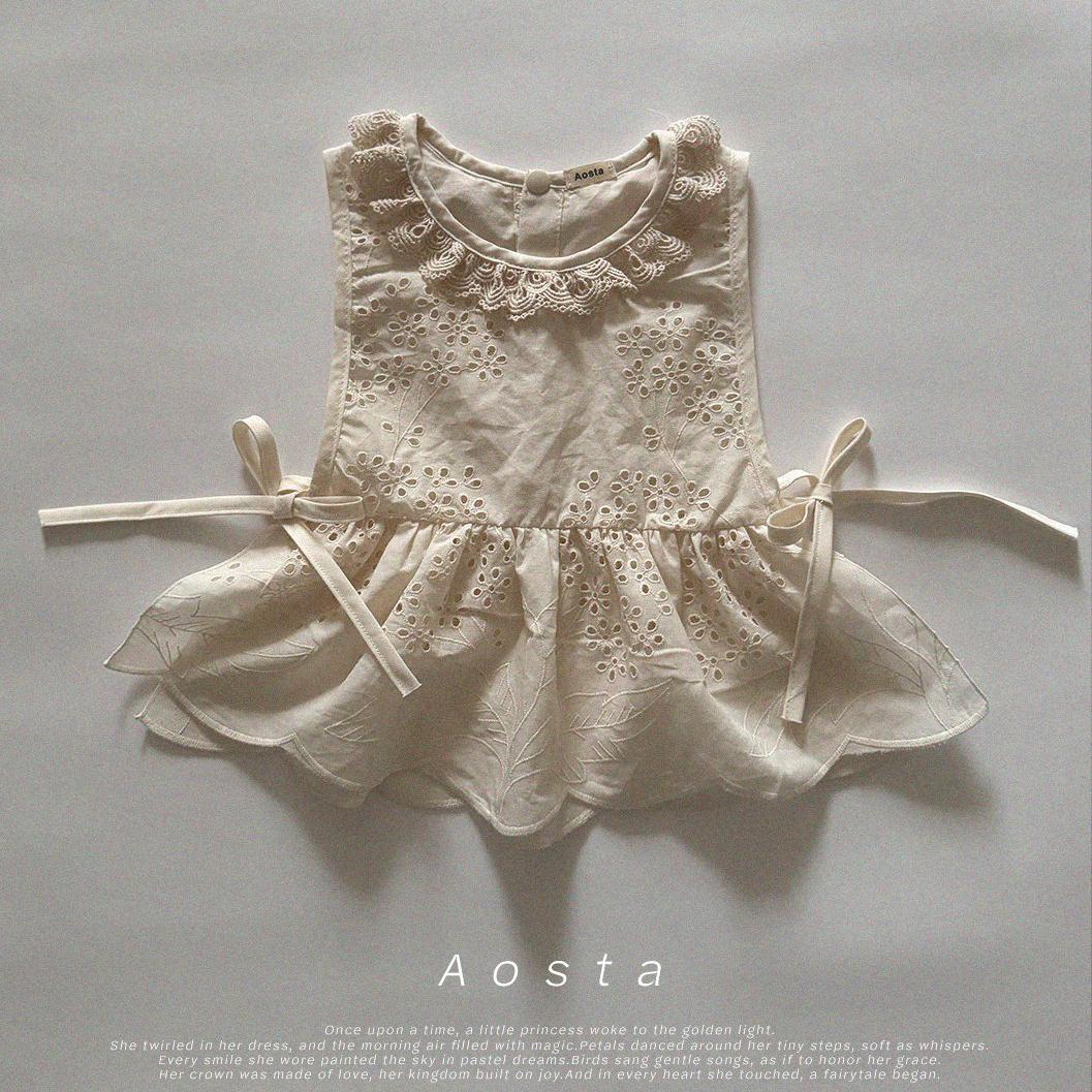 «予約»«Aosta» レースコットンブラウス