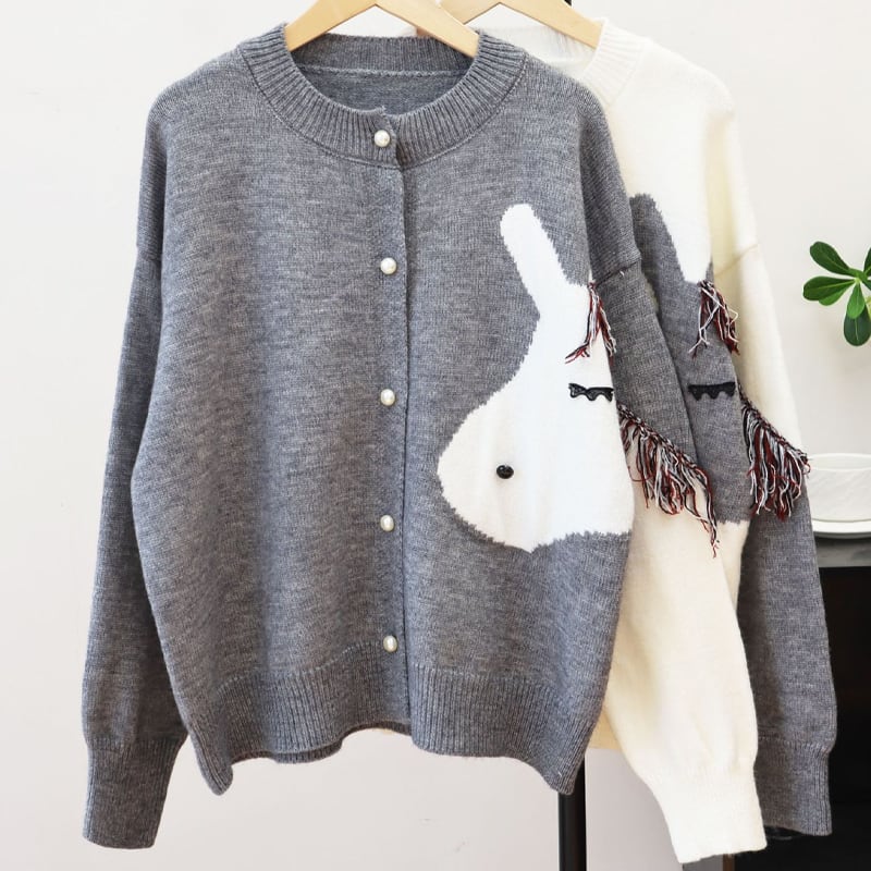 【outer】3色展開ニットカーディガン Q7912