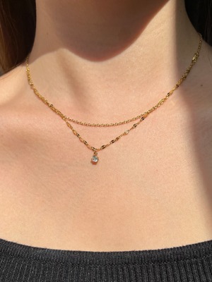 Layer zirconia necklace