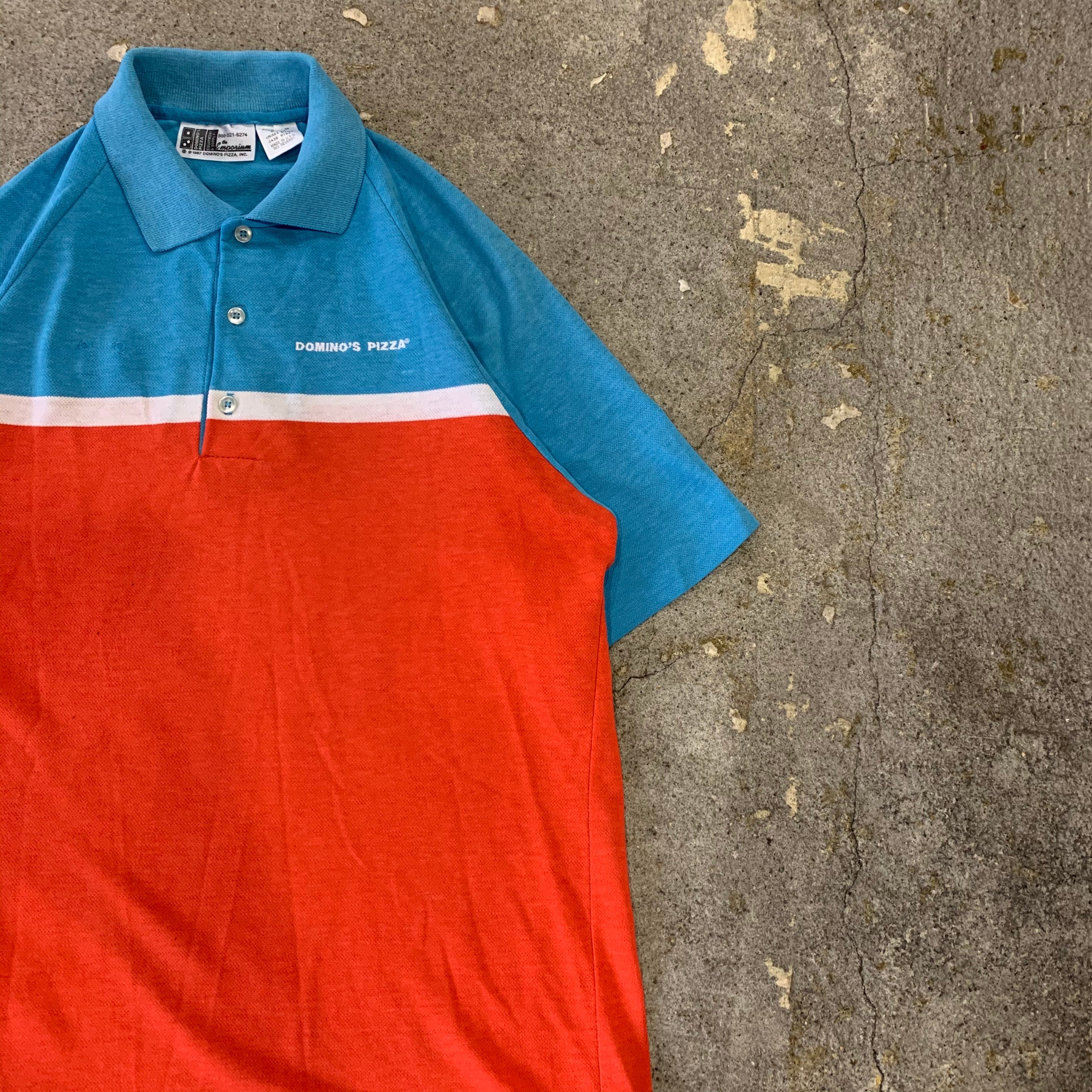 希少品　ドミノピザ ポロシャツ 80s Domino's pizza polo shirt | What'z up
