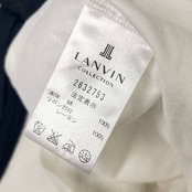 LANVIN COLLECTION ランバン コサージュ風 デザイン 半袖 Tシャツ カットソー 38/ホワイト レディース