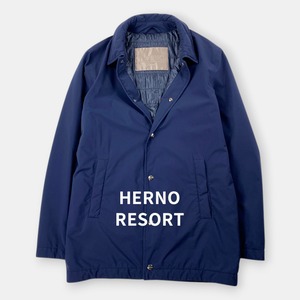 HERNO RESORT ヘルノ リゾート パッカブルコート ナイロン ジャケット IM002UR 紺 ネイビー 46 M / J&NREUSE メンズ アウター